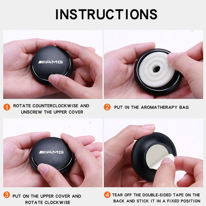 AAVP1 Car Air Freshener Solid Perfume Rotating Aromatherapy Decor For Mercedes Benz AMG GLC W203 W206 W220 W205 W211 W212 W201 C Class