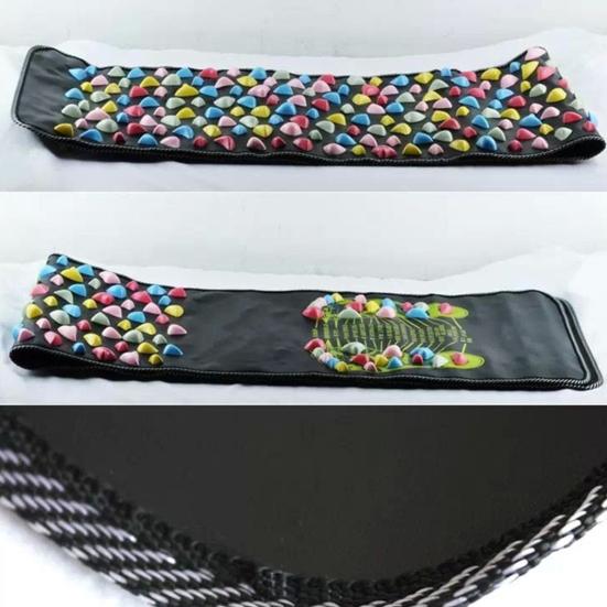 Массажный коврик для рефлексотерапии стоп, снятие боли в ногах, расслабление мышц, для детей и взрослых, противоскользящий складной акупрессурный коврик, портативный инструмент для массажа при ходьбе по камням