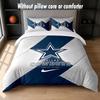 Dallas Cowboys Design Bed Bedding Set 1 Duvet Cover + 2 Pillowcases Soft Breathable Household Bed Linens