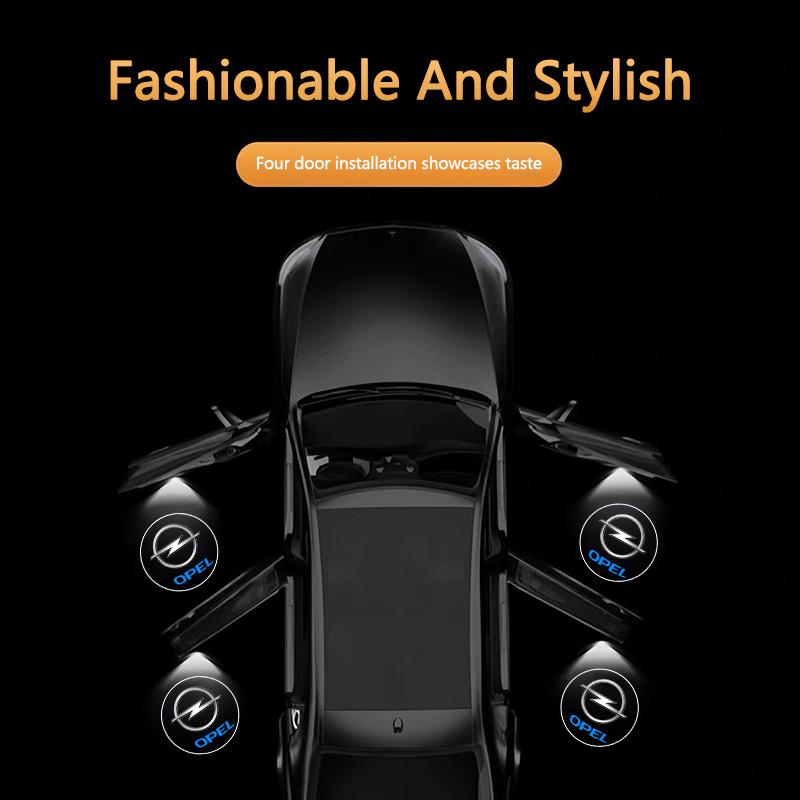 2 шт. Светодиодный светильник приветствия на дверь автомобиля Проектор логотипа автомобиля Для Opel Astra G H J K F Corsa D Zafira B Insignia Mokka Regal