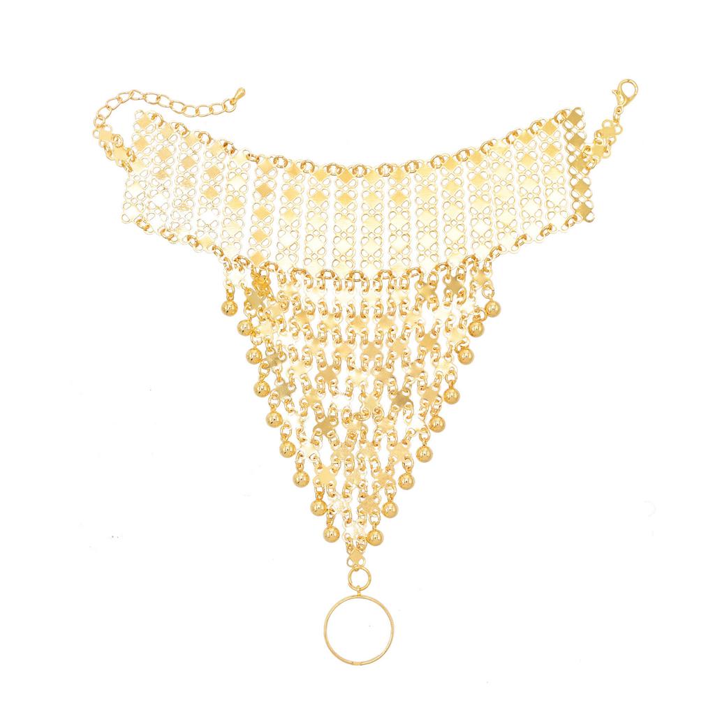 Богемный Винтажный Полый Цветочный Браслет на Палец для Женщин Фестивальный Турецкий Рабский Браслет Пляжный Цыганский Племенной Браслет Сексуальные Украшения