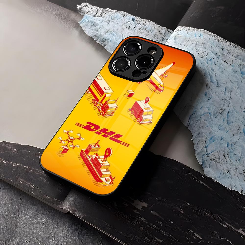 DHL Express Phone Case Tempered Glass For IPhone 16 13 14 12 15 11 Pro Max Plus Mini X XR SE2020 Coque