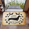VIKAMA Fun Cute Pet Portrait Door Mat Non Slip Entrance Mat for Front Door Entryway Foyer Hallway Indoor Home Decor