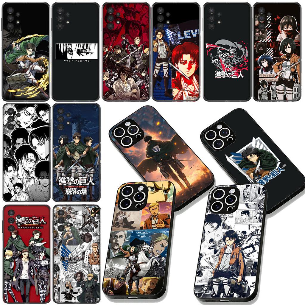 Чехол для телефона Eren Jaeger Levi Attack on titan для Samsung Galaxy S25 Edge S24 S23 FE Plus Ultra A16 A15 A55 A57 5G