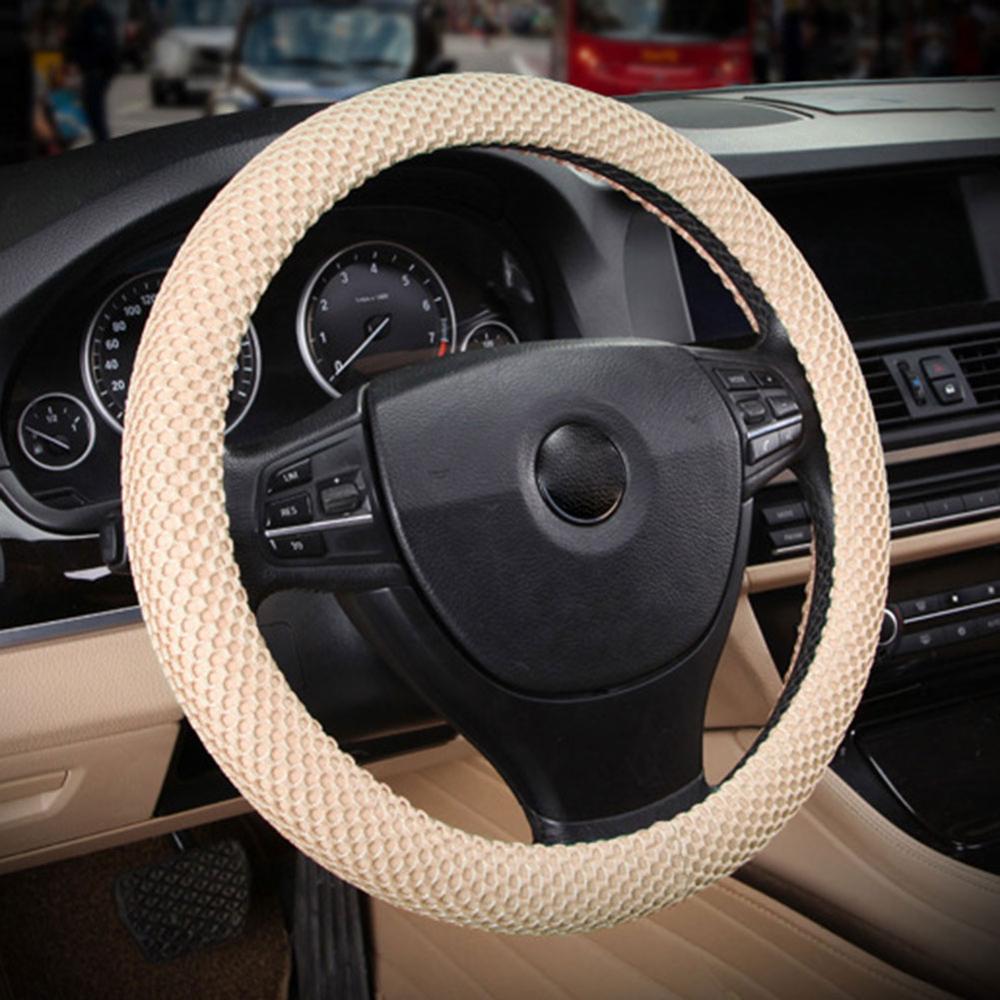 Оплетка на руль автомобиля, чехол на руль с иглами и сетчатой тканью, диаметр 36-38 см, автомобильные аксессуары