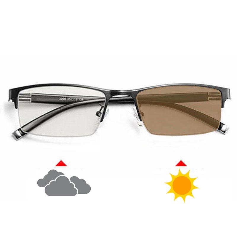 Мужские деловые фотохромные очки для близорукости Женские ретро классические очки Диоптрии от 0 до -6.0 Модные трендовые очки для близи