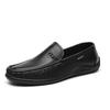 FashionNew First Layer Cowhide Мужские повседневные туфли Bean Модные повседневные черные мужские мокасины Zapatos De Hombre Весна Осень Новая обувь