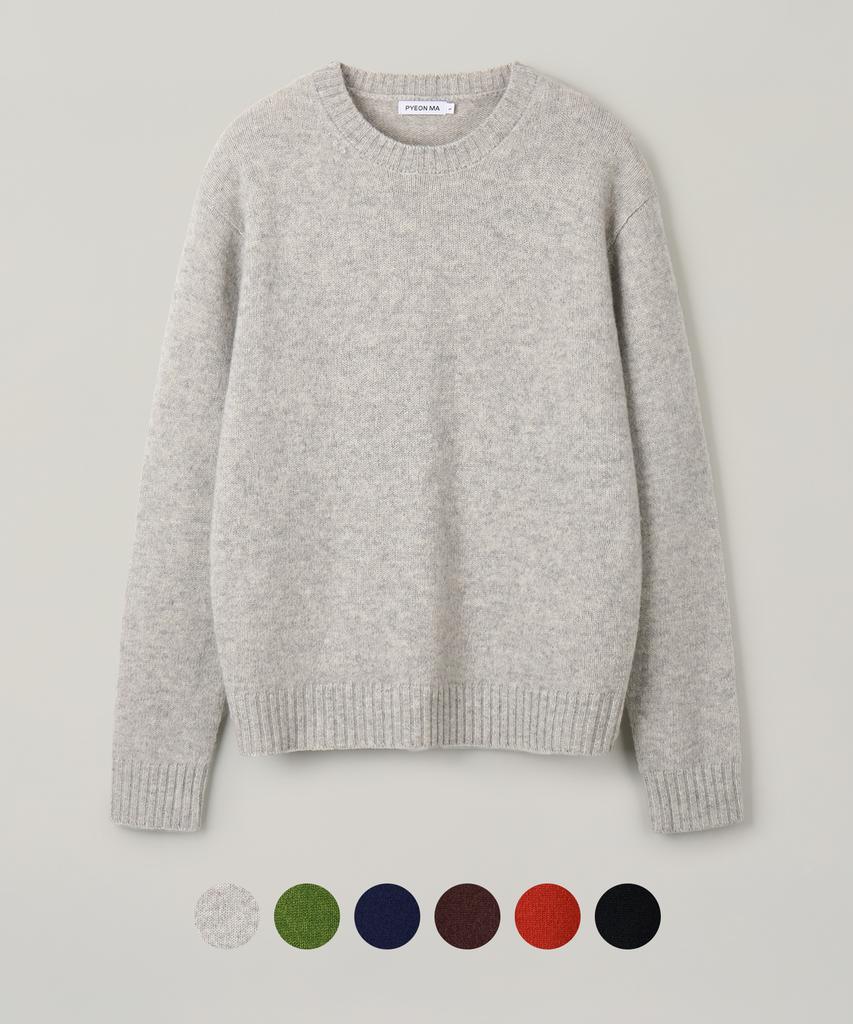 PYEON MA Merino Wool 100 Round Neck Knit - (6 Colors)