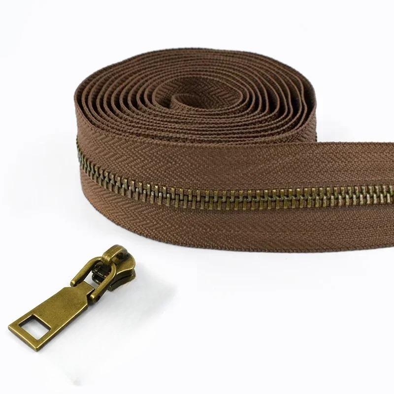 1/2/3/5M Meetee №5 Металлическая молния на катушке с бегунками для сумки, обуви, куртки, декоративная застежка-молния по метрам, DIY, ремонт, швейные аксессуары