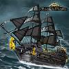 4304PCS Black Pearl Pirate Ship Model Building Blocks Movie Skeleton Adventure Boat Assembly Bricks Set Kids Toys Birthday Gifts