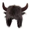 Solid Color Demon Ear Protection Hat Fur Trim Winter Pullover Cap Fashion Lei Feng Cap  Riding