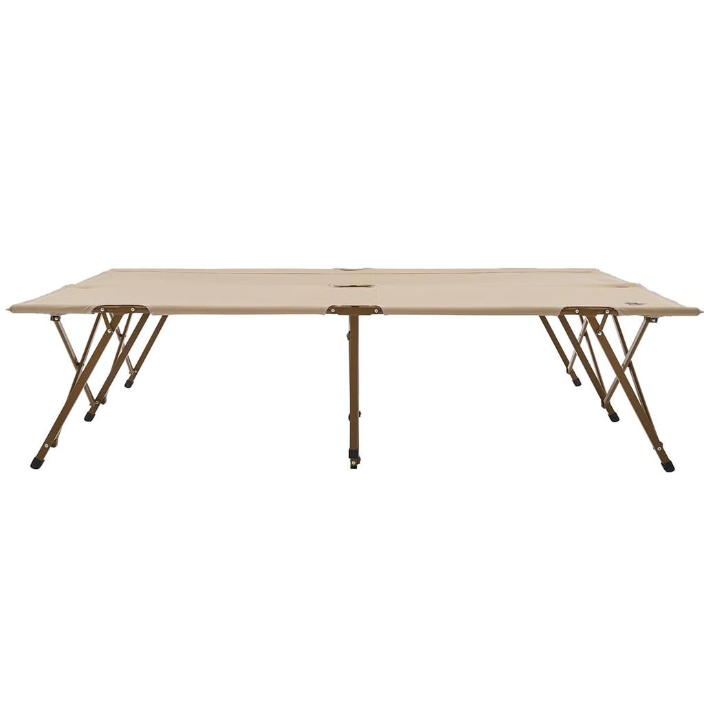 LOGOS Tradcanvas Auto Leg 73178015 Раскладушка для кемпинга на открытом воздухе для двух человек, складная, грузоподъемность 240 кг, раскладушка/DUO