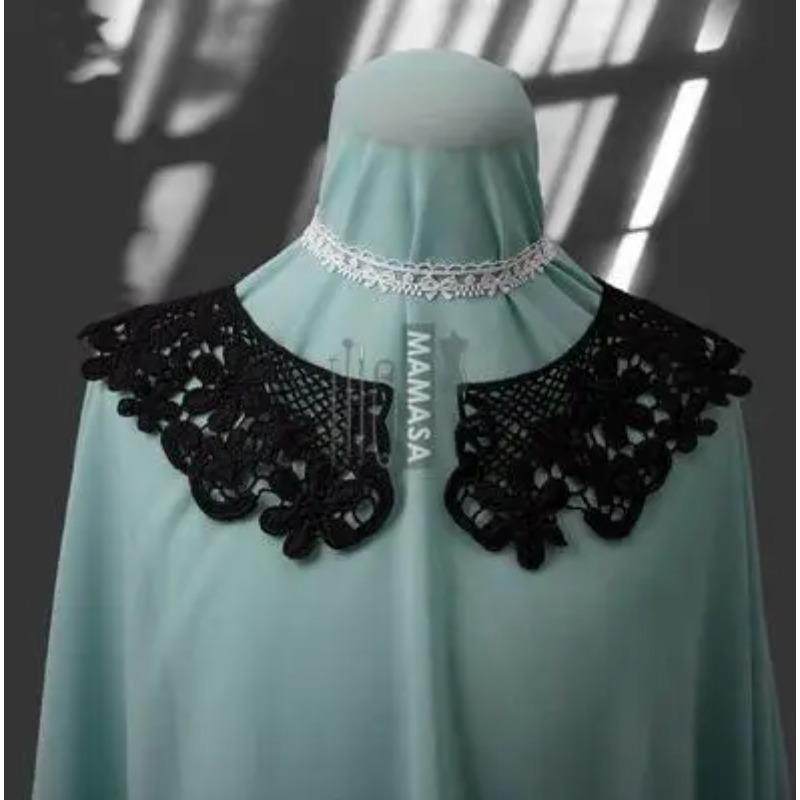 1 Pair Embroidery Cotton Lace Fabric Neckline Collar Trim Craft Ribbon DIY Sewing Collar Guipure Applique Wedding Decor