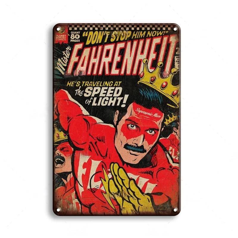 Vintage Rock Band Metal Sign Metal Poster Sign Plaque Metal Wall Plate Workshop Bar Pub Garage Club Retro Home Wall Decor