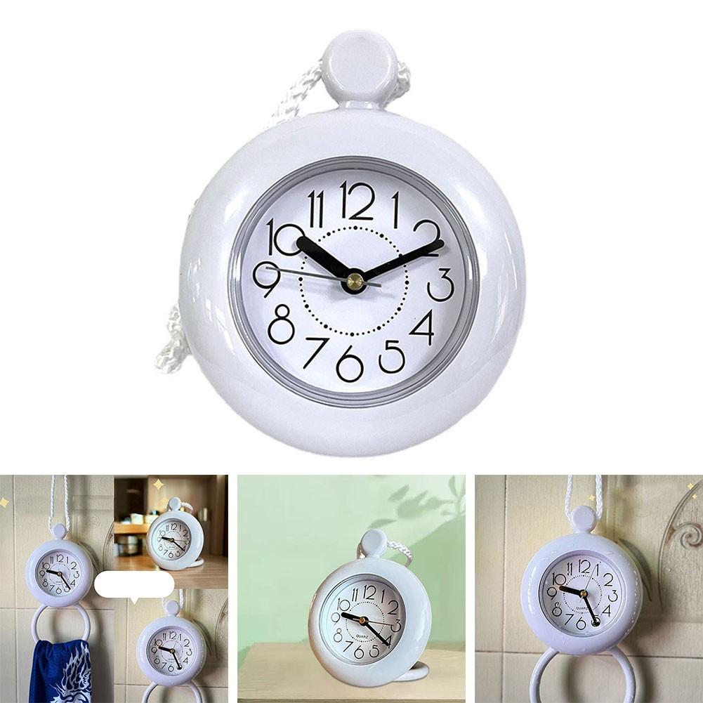 AA Battery Desktop Alarm Clock Waterproof Bathroom Clock Bedroom