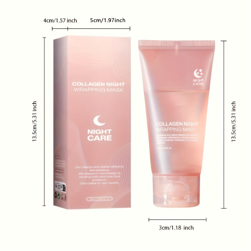Collagen Peel-Off Mask Hydrating Night Face Mask with Hydrolyzed Collagen, Moisturizing & Firming, Deep Cleansing & Pore Minimizing Facial Mask
