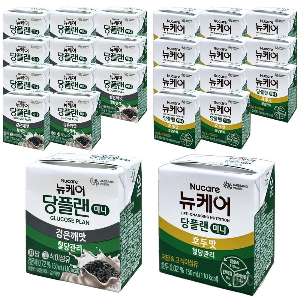 Newcare Dangplan Мини Черный кунжут Грецкий орех Вкус Диабет Питательное управление Питание 24 шт 150 мл Ингредиенты: может быть | 24 шт. 150 мл