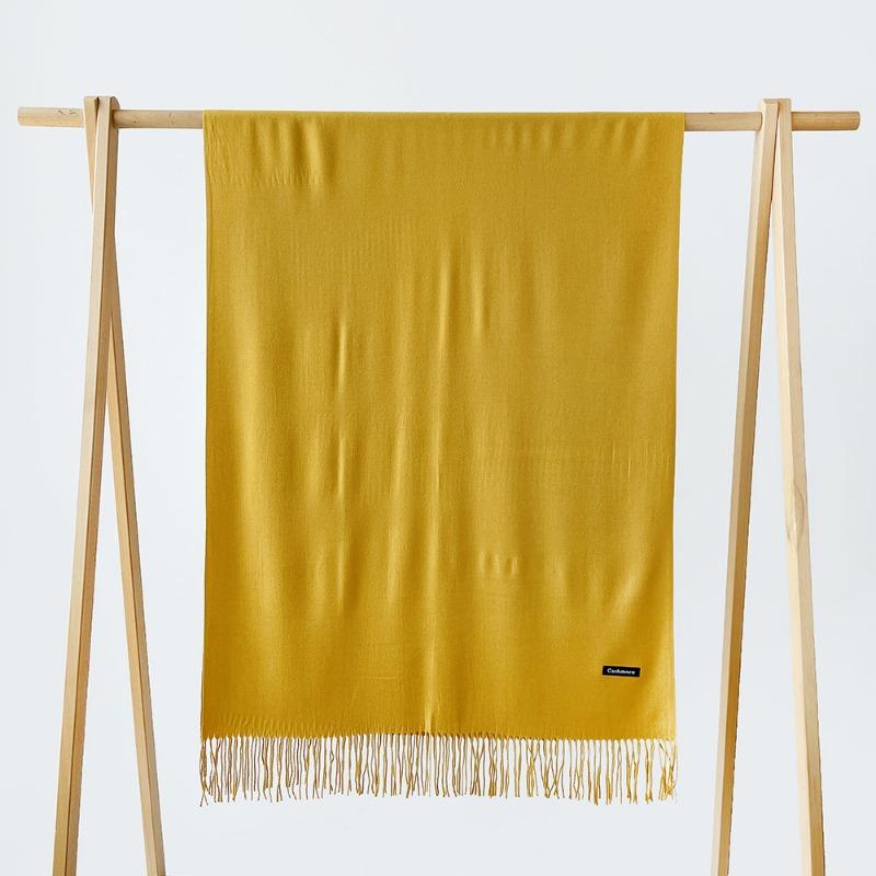 Autumn and Winter New Monochrome Scarf Cashmere Scarf Men and Women Couples Scarf Versatile Shawl