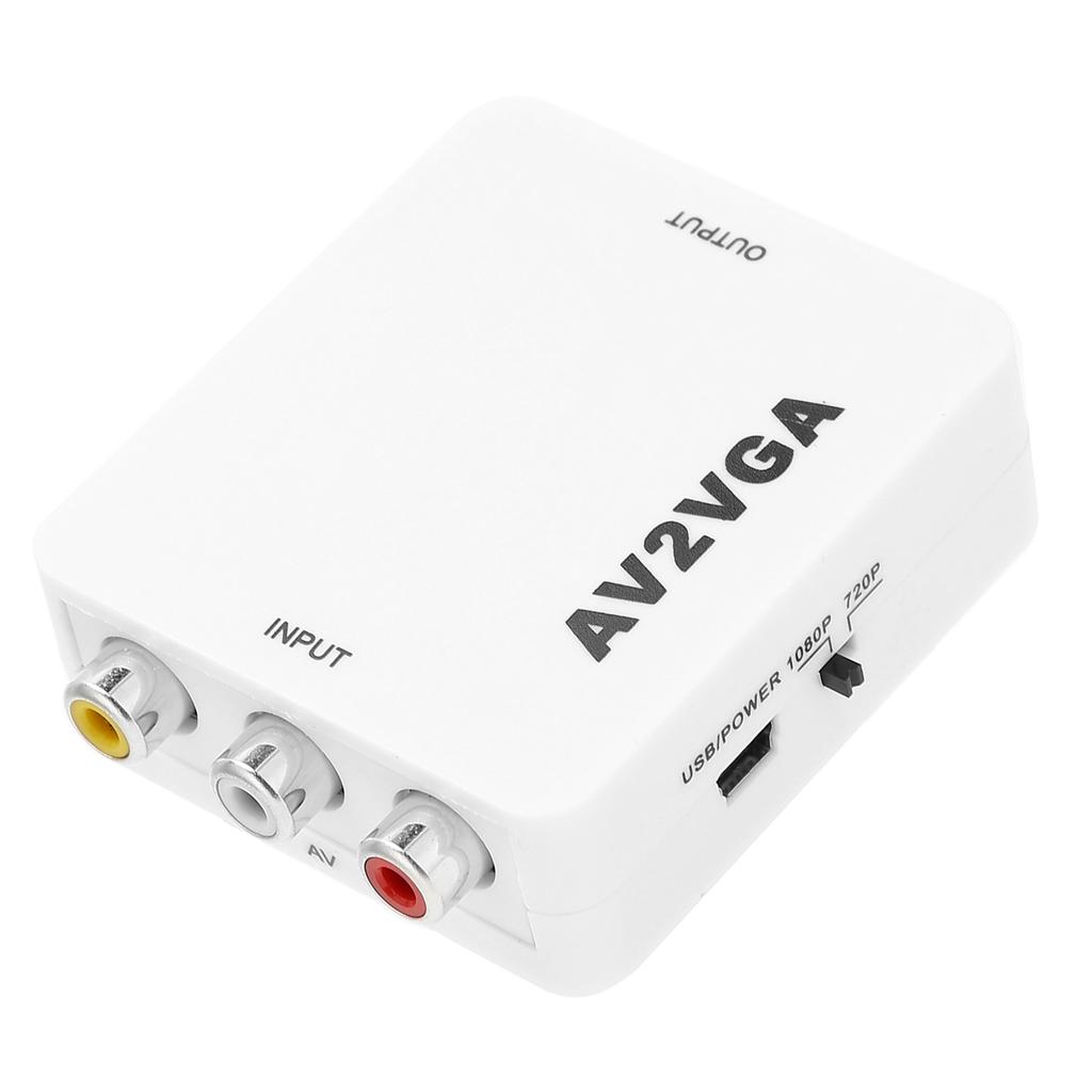 Для конвертера AV в VGA Портативный видеоконвертер 1920x1080 HD AV2VGA с USB-кабелем
