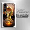 Закаленное стекло для телефона с дизайном летящего орла. Подходит для Samsung Galaxy S26 S25 S24 S22 S21 S20FE/Ultra/Plus. Устойчивое к царапинам.