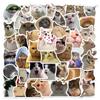 50Pcs/Set Cat Funny Animals Stickers Vintage Toy DIY Kids Notebook Luggage Motorcycle Laptop Refrigerator Decals Graffit