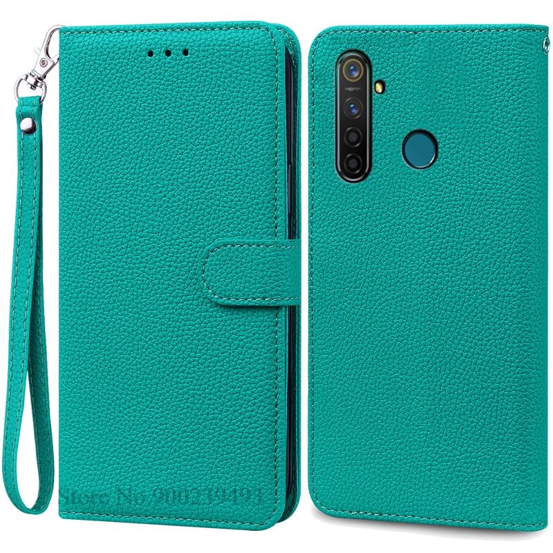 Для Realme 5 Чехол-кошелек из кожи Чехол для Realme 5 Pro Чехол Мягкий силиконовый флип-чехол Для Realme 5i Чехол Coque Fundas Shell