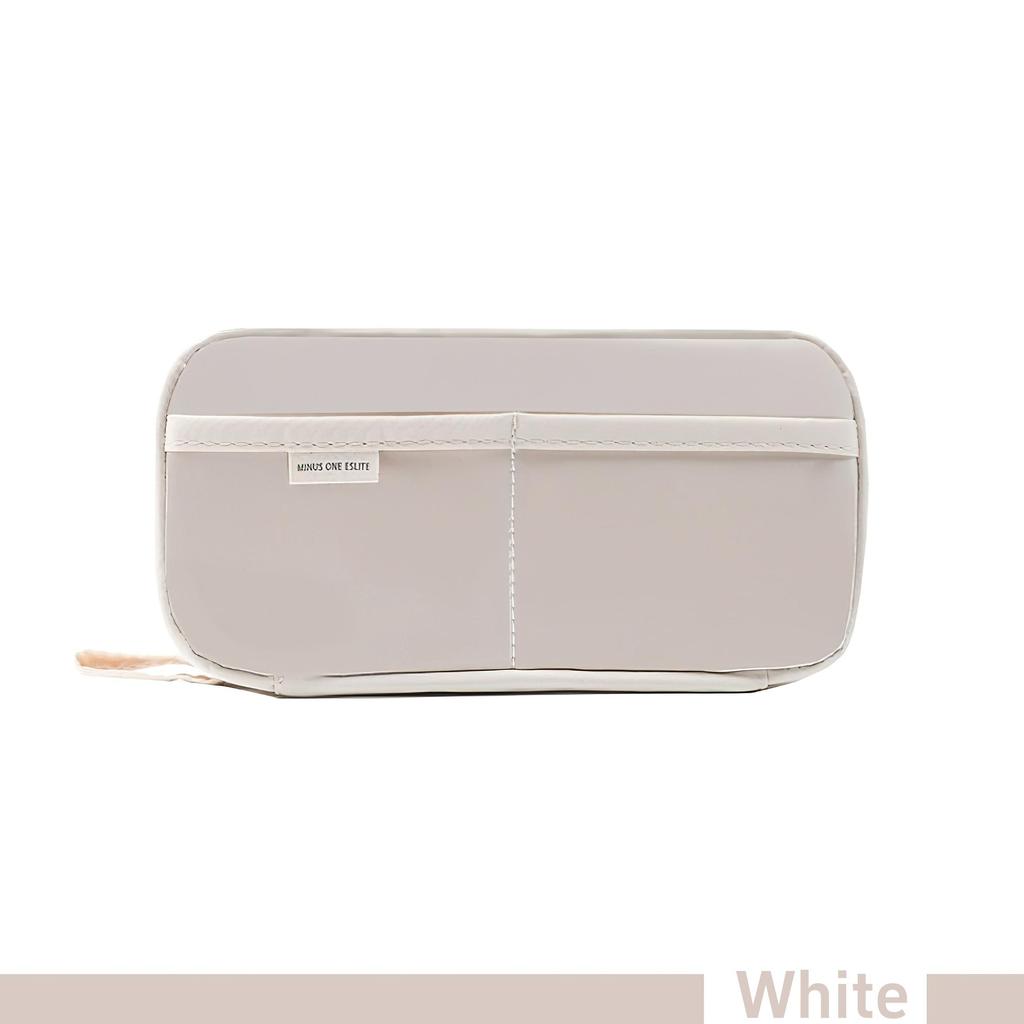 Volcano Layer Pencil Bag Pen Case Transparent Pocket 3 Compartments Handle Storage Pouch for Stationery