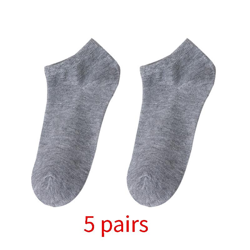 5 пар женских носков до щиколотки белого и черного цвета, женские носки, дышащие спортивные носки, однотонные носки-лодочки, удобные полиэстеровые носки