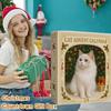 Cat Advent Calendar 24 Days Christmas Countdown Calendar Cute Acrylic Kitten Ornaments Holiday Decor for Cat Lovers
