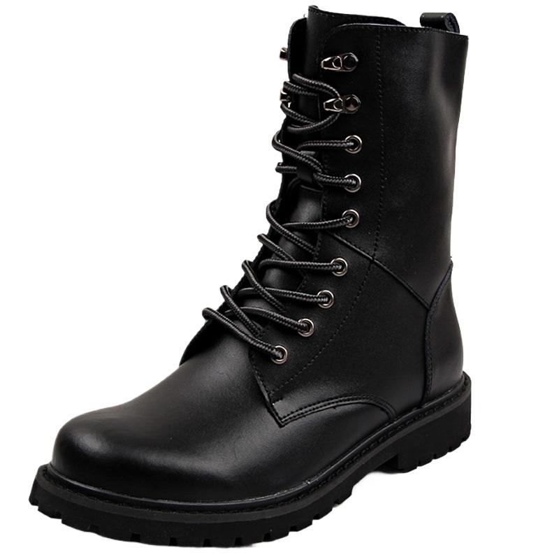 Fashion Motorcycle Boots Men Winter Shoes Warm Waterproof Men Leather Boots Footwear Cowboy Tactical Boots Men Casual Shoes Zapatillas