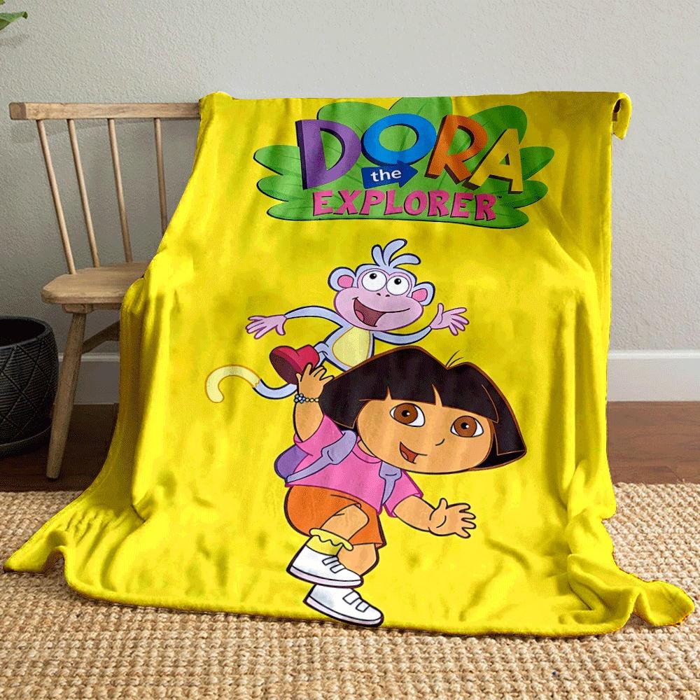 Colorful cartoon characters with text on a bright yellow background. for all seasons blanket lunch break throw gift