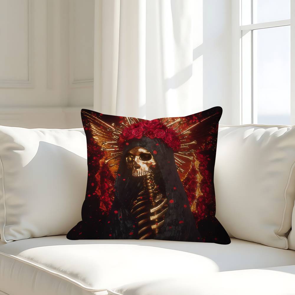 Бог с нами Череп 45*45см Наволочка Чехол для подушки Декор Наволочка Домашняя наволочка Для диванной подушки