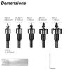 Hole Saw Cutter Drill Bit Set Holesaw Core HSS Wood Soft Metal Sheet Plastic PVC Stainless Steel High Speed for Power Tool