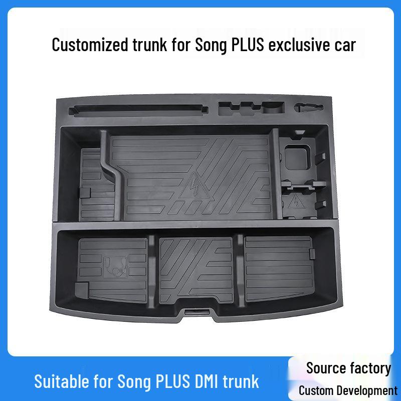 Скрытый ящик для хранения в багажнике автомобиля BYD Song Plus DMI - Органайзер для заднего сиденья, для кемпинга