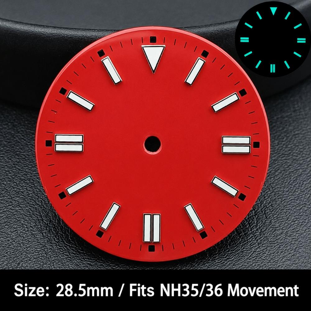 28.5MM Dial Size Watch Dial Face Colorful Dial Plate Watch Movement Dial for NH35 8215 2836 Watch