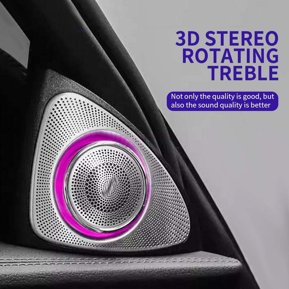 Для Mercedes Benz E-Class W213 E200 E250 E300D 3D Вращение Светящийся Твитер Динамик 64 Цвета RGB Подсветка Салона Светодиодный Динамик Рупор