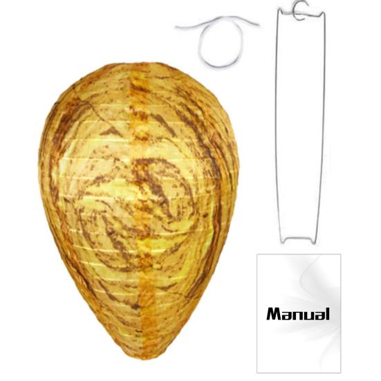 Осиный фонарь, реалистичный безвредный простой монтаж, Осиное гнездо, приманка, водонепроницаемый реалистичный репеллент от ос, садовые принадлежности