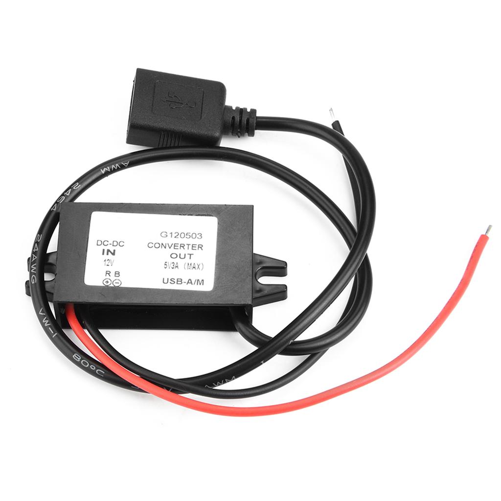Преобразователь USB 5В 3А Модуль питания Водонепроницаемый и пылезащищенный Защита для светодиодного экрана MP3 MP4