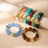 Персонализированный нишевый дизайн в стиле ретро, неправильный геометрический квадратный браслет из акриловых бусин