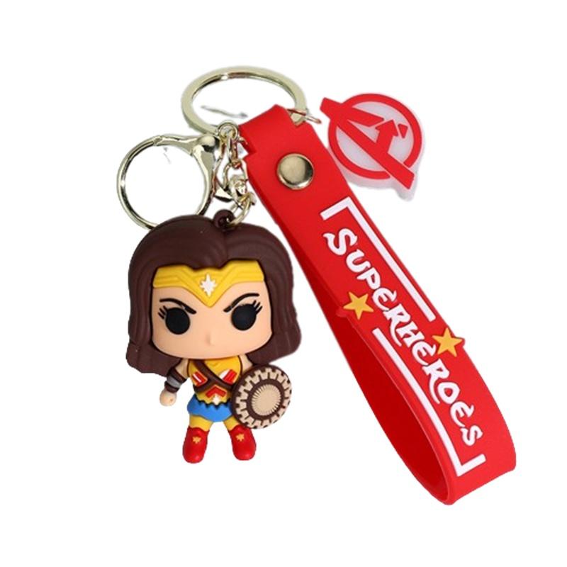Мультяшный Marvel Капитан Америка Человек-паук Силиконовый брелок-подвеска Бэтмен Супергерой Маленький подарок