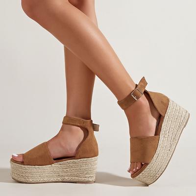 Новые эспадрильи на платформе с танкеткой, летние модные удобные офисные женские пляжные туфли