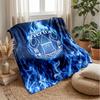 Everton Football Print Flannel Blanket, Soft Warm Lightweight Throw Blanket for Sofa Bed Camping