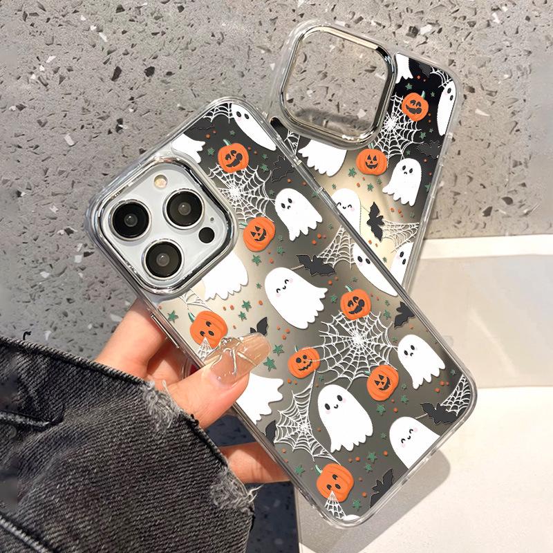 iPhone 17 Pro Max Halloween Ghost Case with Large Hole for Makeup Mirror (Fits 15/16/14)