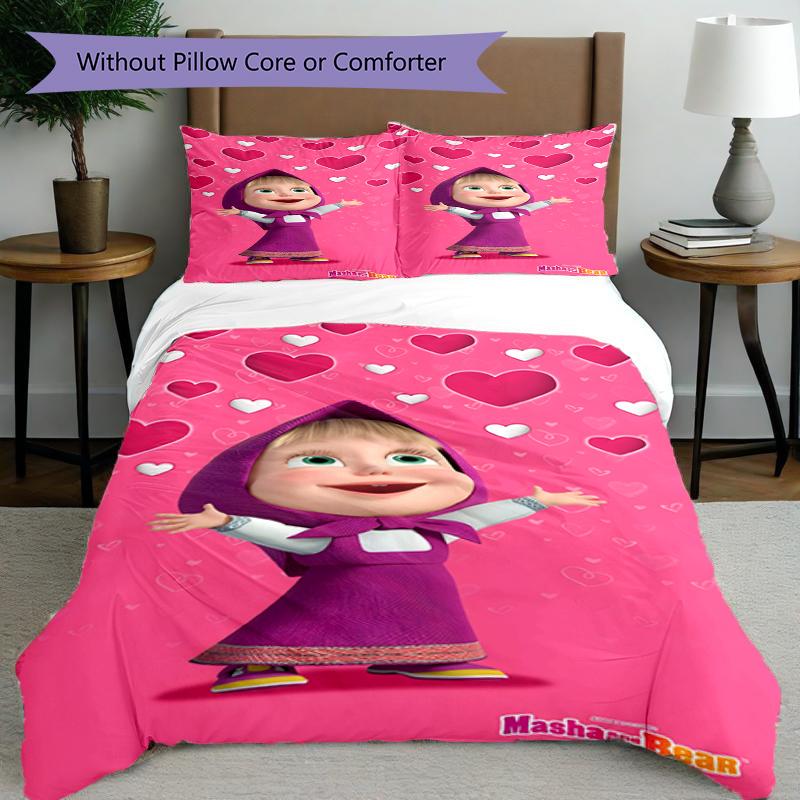3pcs Duvet Cover Set (1*Duvet Cover + 2*Pillowcase, Without Core),cartoon animation Print Bedding Set, Bedroom Decor, All‑Season, Birthday Gift