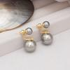 Легкие роскошные высококачественные жемчужные серьги женские уникальные серьги нишевого дизайна интернет знаменитости темперамент задние подвесные универсальные серьги