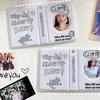 3 Inch Idol Card Binder Photo Album Letter Printed Hollow 40 Pockets Name Card Book Photo Album Card Photocard ID Holder