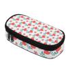 School Pencil Case Compact Shape 300D Polyester Smooth Zipper with Mesh Pocket Removable Divider and Pen Slots for Classroom Use