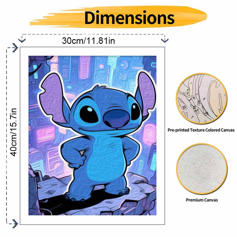 Disney Набор для масляной живописи Стич цифровой живописный арт ручная работа DIY украшения для дома комнаты