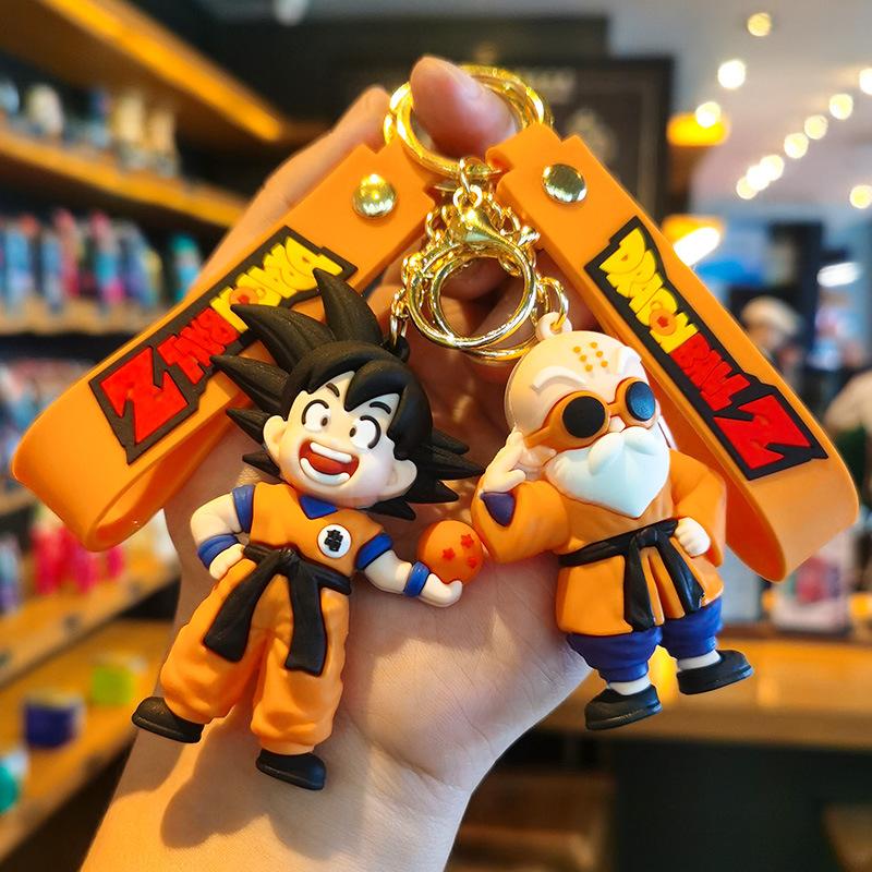 Новый брелок Dragon Ball Мультяшный брелок для машины Подарок Сунь Укун Милая фигурка Школьная сумка Маленький Оптовая продажа Модные игрушки Аниме Мультфильм