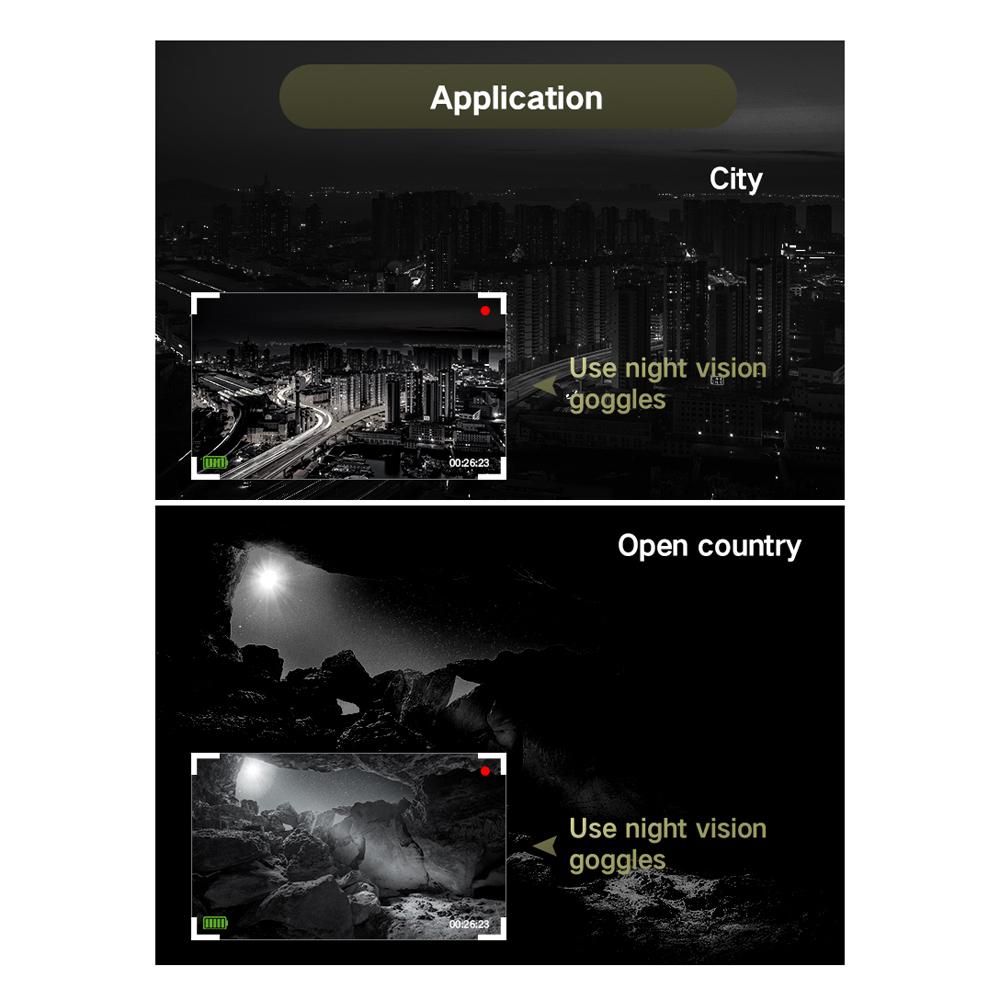 1080P Портативное устройство ночного видения День Ночное использование Фотосъемка Видеозапись 4-кратный цифровой зум Монокулярный прицел 5MP 8MP 12MP Разрешение фото 7 уровней